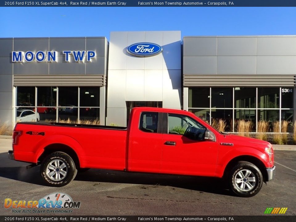 2016 Ford F150 XL SuperCab 4x4 Race Red / Medium Earth Gray Photo #1