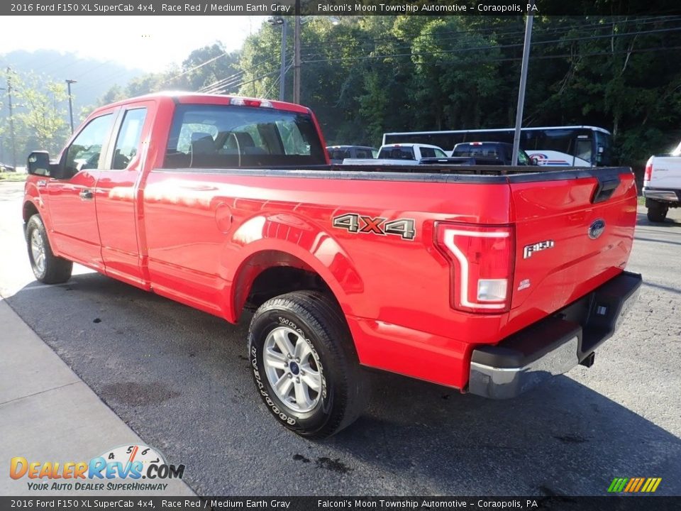 2016 Ford F150 XL SuperCab 4x4 Race Red / Medium Earth Gray Photo #4