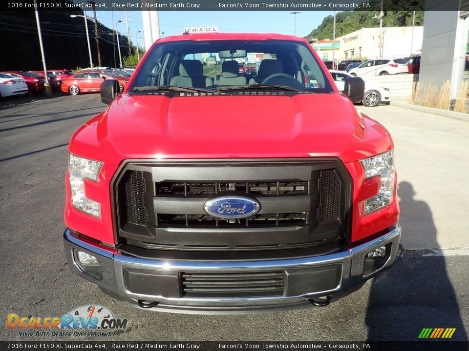2016 Ford F150 XL SuperCab 4x4 Race Red / Medium Earth Gray Photo #7