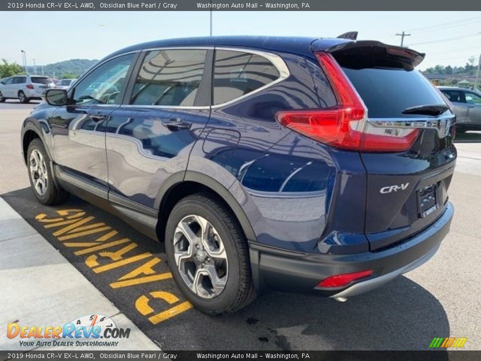 2019 Honda CR-V EX-L AWD Obsidian Blue Pearl / Gray Photo #5