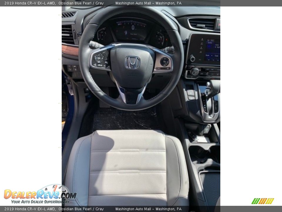 2019 Honda CR-V EX-L AWD Obsidian Blue Pearl / Gray Photo #13
