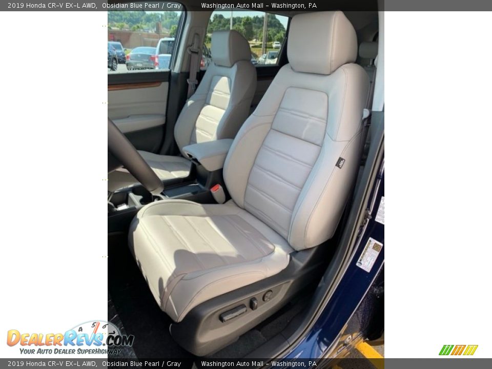 2019 Honda CR-V EX-L AWD Obsidian Blue Pearl / Gray Photo #14