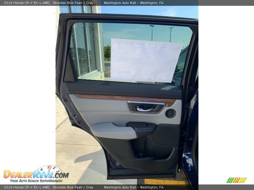 2019 Honda CR-V EX-L AWD Obsidian Blue Pearl / Gray Photo #16