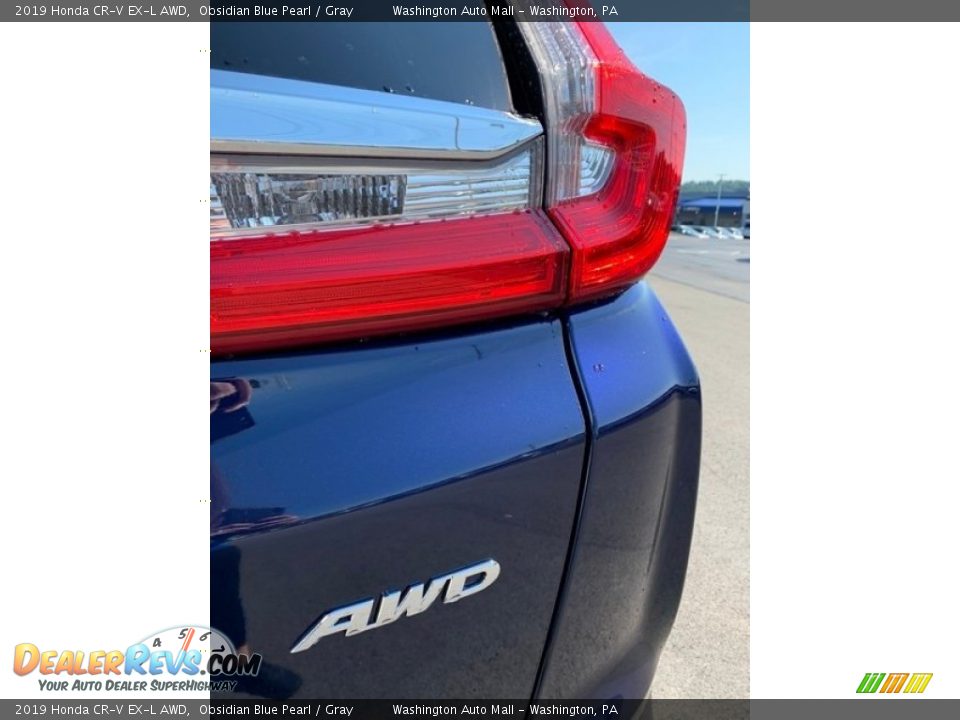 2019 Honda CR-V EX-L AWD Obsidian Blue Pearl / Gray Photo #23