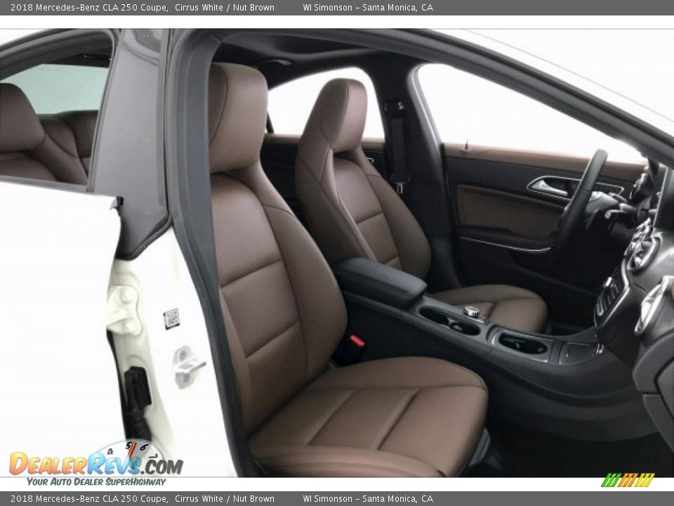 2018 Mercedes-Benz CLA 250 Coupe Cirrus White / Nut Brown Photo #6