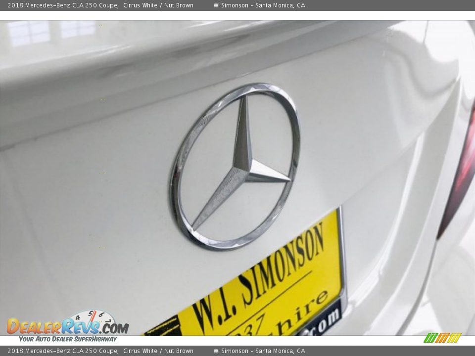 2018 Mercedes-Benz CLA 250 Coupe Cirrus White / Nut Brown Photo #7