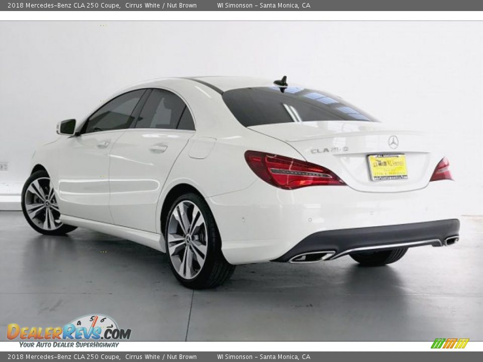 2018 Mercedes-Benz CLA 250 Coupe Cirrus White / Nut Brown Photo #10