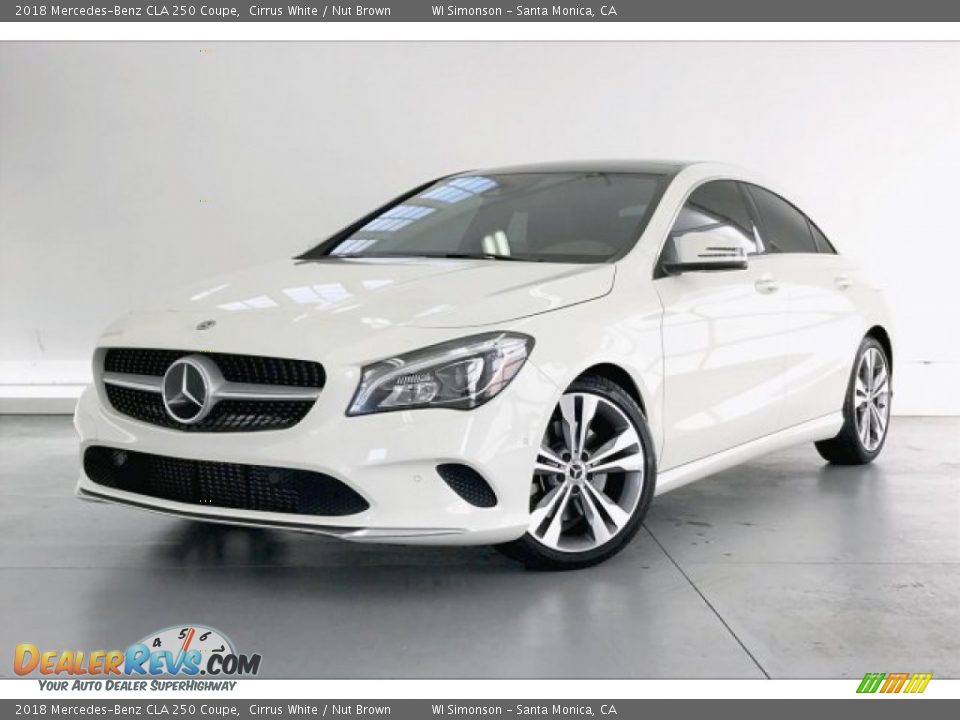 2018 Mercedes-Benz CLA 250 Coupe Cirrus White / Nut Brown Photo #12