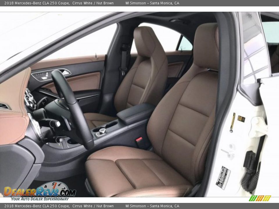 2018 Mercedes-Benz CLA 250 Coupe Cirrus White / Nut Brown Photo #14