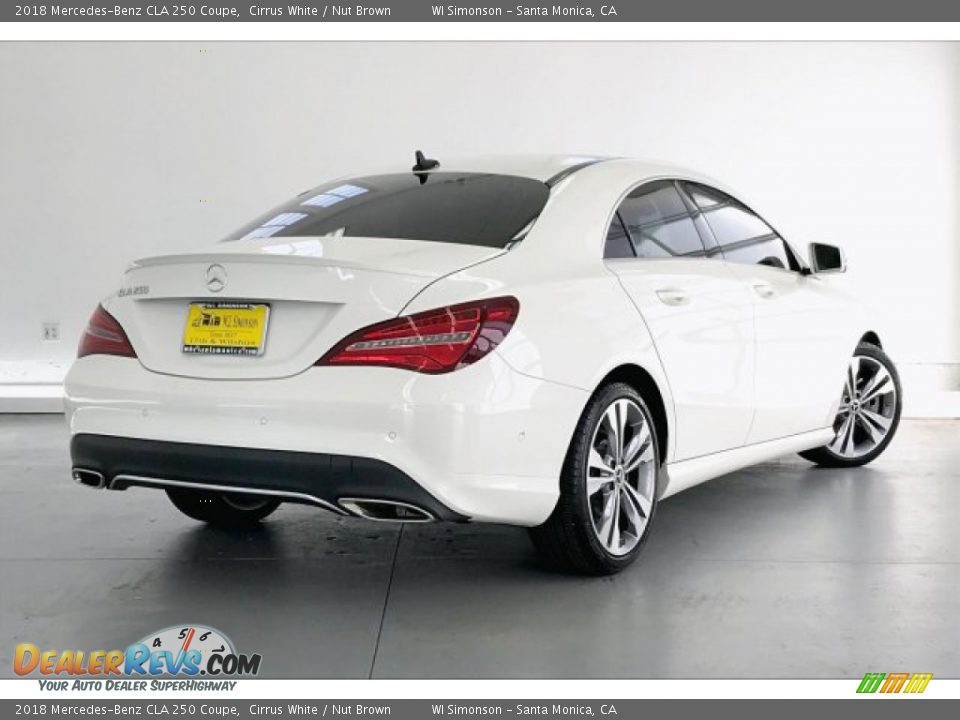 2018 Mercedes-Benz CLA 250 Coupe Cirrus White / Nut Brown Photo #16
