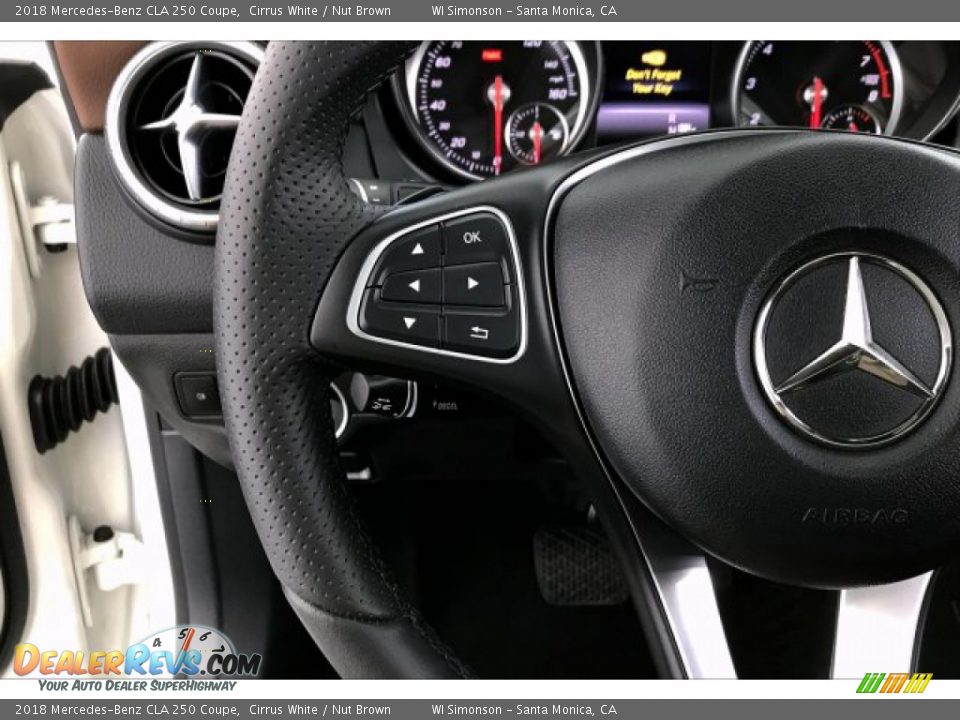 2018 Mercedes-Benz CLA 250 Coupe Cirrus White / Nut Brown Photo #18