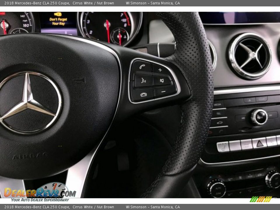 2018 Mercedes-Benz CLA 250 Coupe Cirrus White / Nut Brown Photo #19
