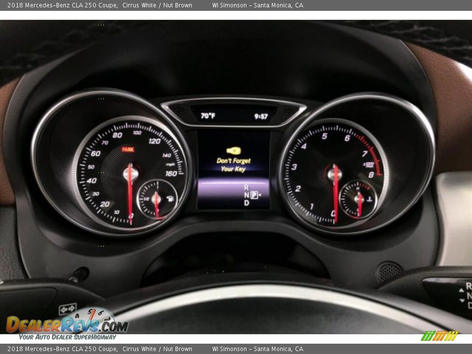 2018 Mercedes-Benz CLA 250 Coupe Cirrus White / Nut Brown Photo #20