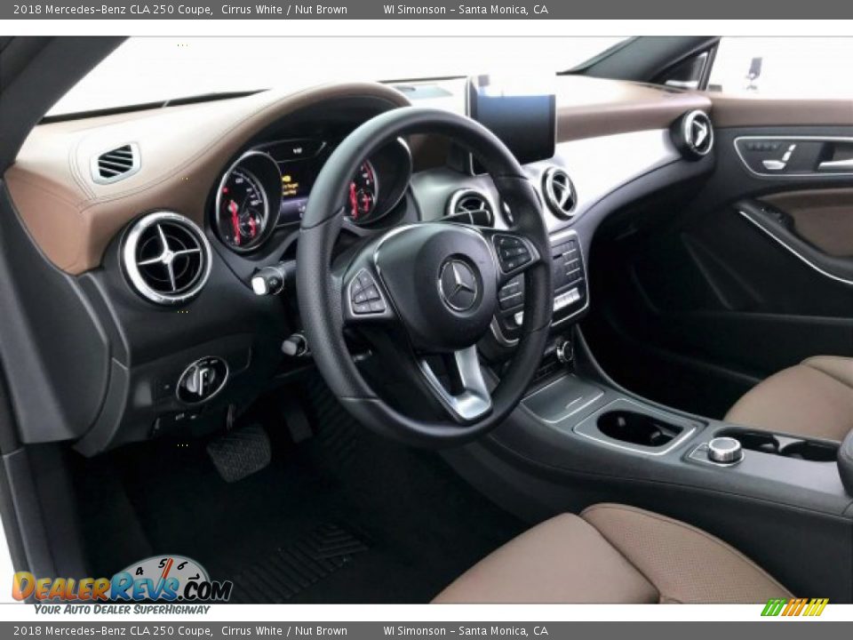 2018 Mercedes-Benz CLA 250 Coupe Cirrus White / Nut Brown Photo #22