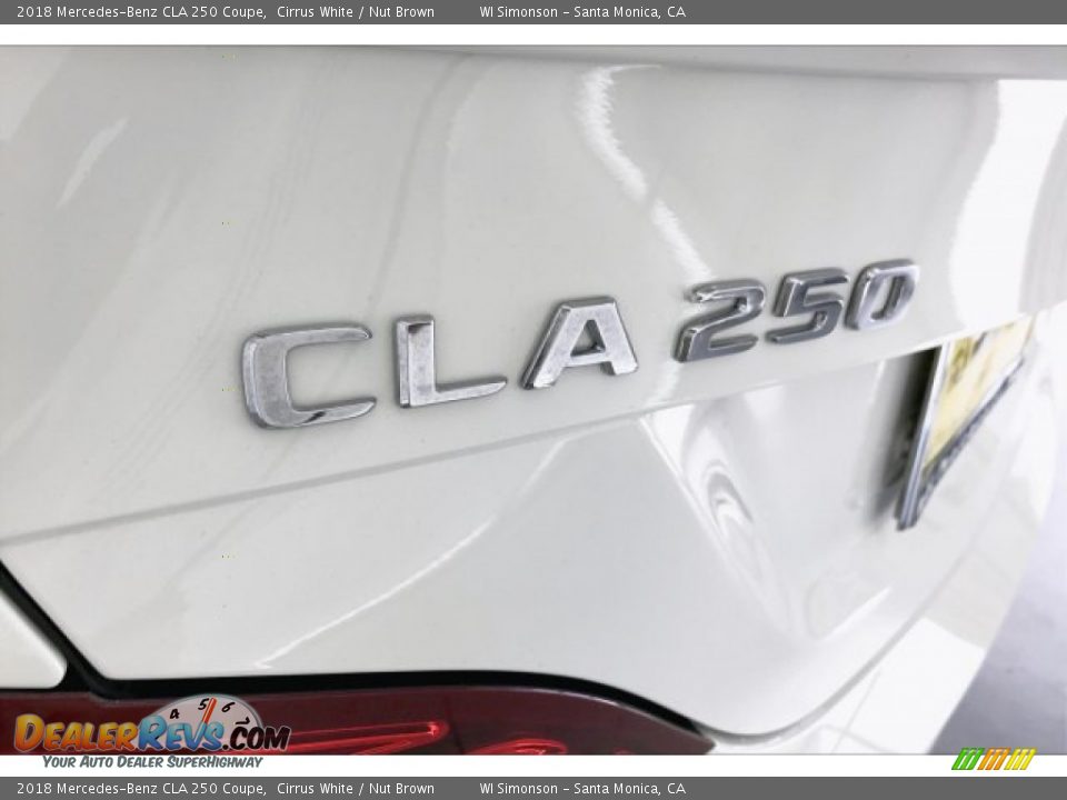 2018 Mercedes-Benz CLA 250 Coupe Cirrus White / Nut Brown Photo #27