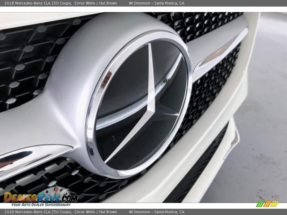 2018 Mercedes-Benz CLA 250 Coupe Cirrus White / Nut Brown Photo #33