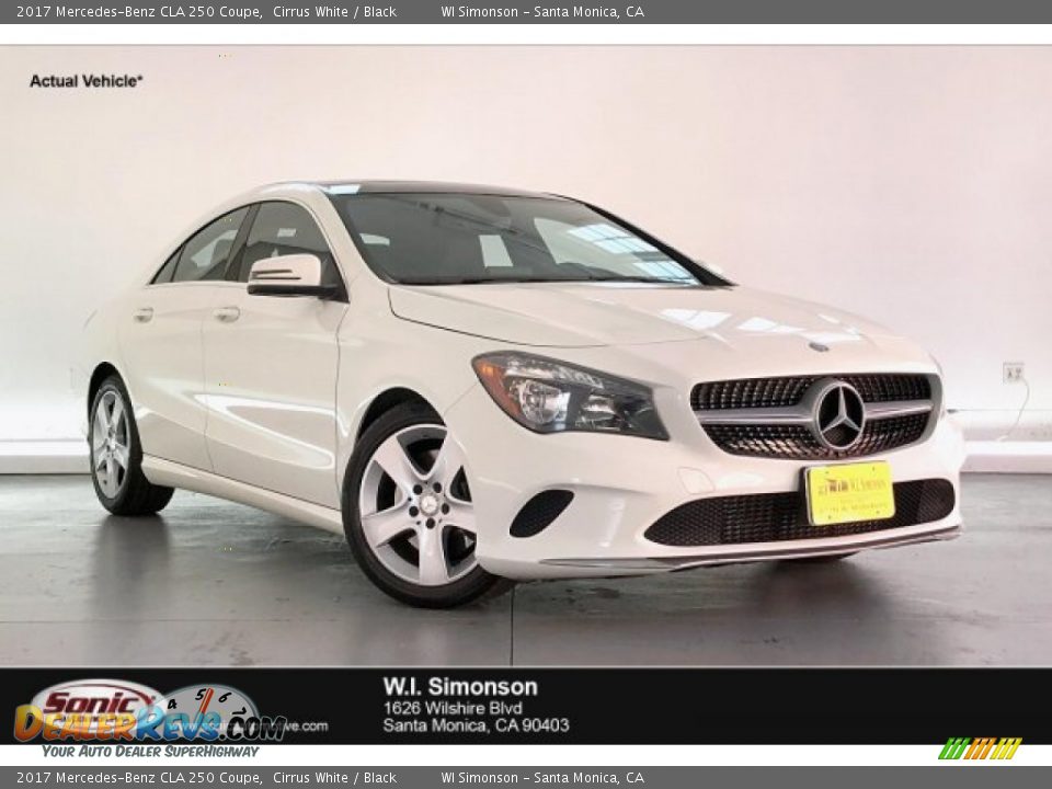 2017 Mercedes-Benz CLA 250 Coupe Cirrus White / Black Photo #1