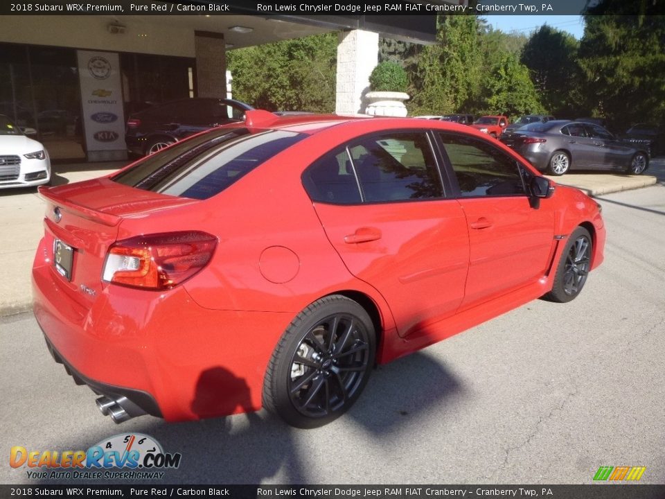 2018 Subaru WRX Premium Pure Red / Carbon Black Photo #2