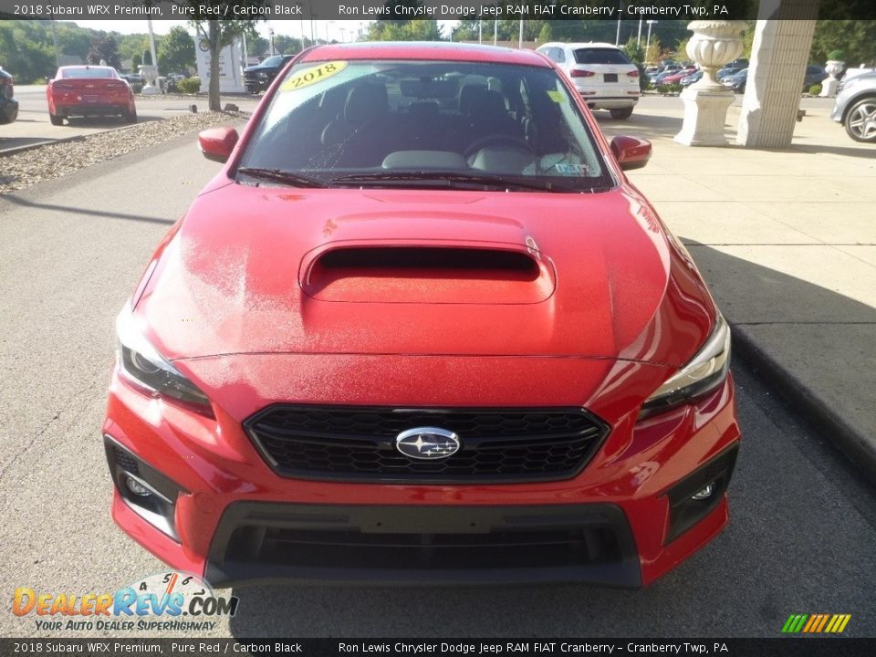 2018 Subaru WRX Premium Pure Red / Carbon Black Photo #4