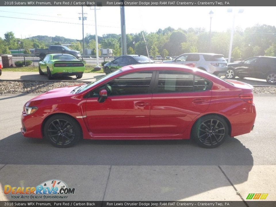 2018 Subaru WRX Premium Pure Red / Carbon Black Photo #6