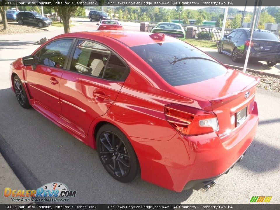 2018 Subaru WRX Premium Pure Red / Carbon Black Photo #7