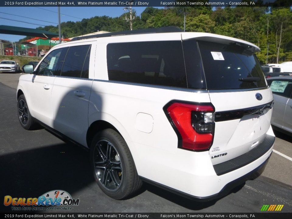 2019 Ford Expedition Limited Max 4x4 White Platinum Metallic Tri-Coat / Ebony Photo #3