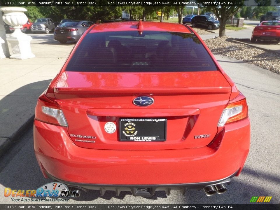2018 Subaru WRX Premium Pure Red / Carbon Black Photo #8