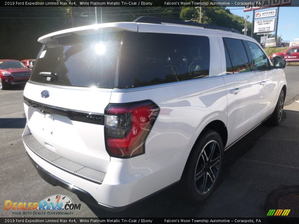 2019 Ford Expedition Limited Max 4x4 White Platinum Metallic Tri-Coat / Ebony Photo #5
