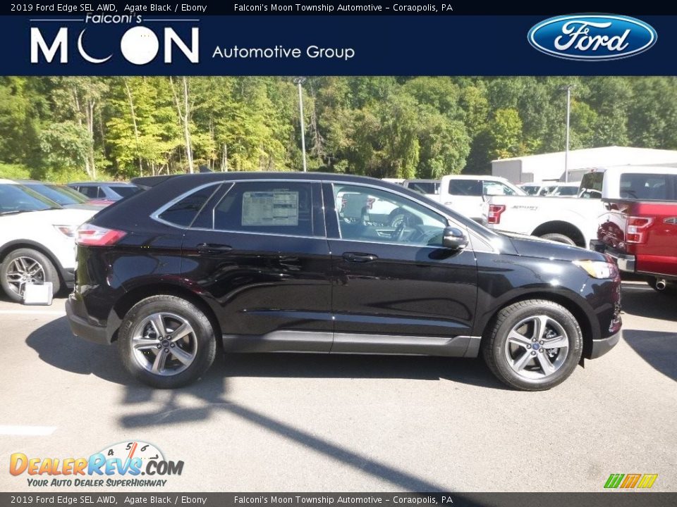 2019 Ford Edge SEL AWD Agate Black / Ebony Photo #1