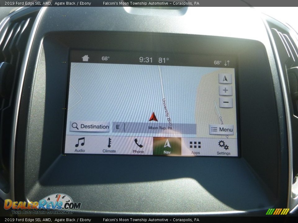 2019 Ford Edge SEL AWD Agate Black / Ebony Photo #13