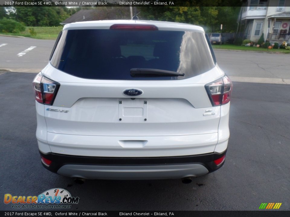 2017 Ford Escape SE 4WD Oxford White / Charcoal Black Photo #8