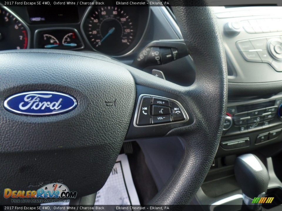 2017 Ford Escape SE 4WD Oxford White / Charcoal Black Photo #20