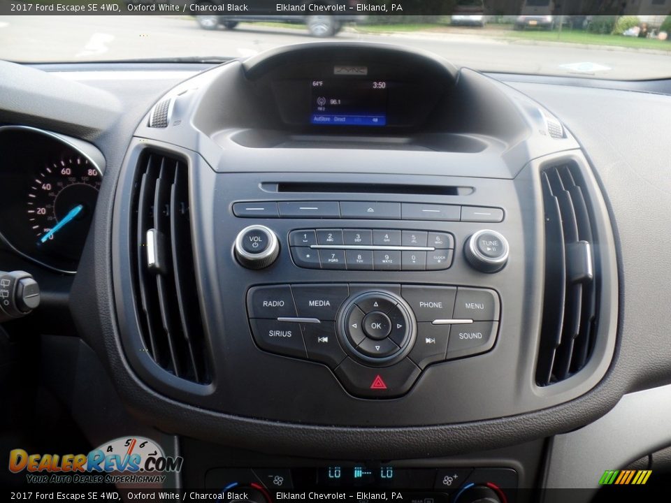 2017 Ford Escape SE 4WD Oxford White / Charcoal Black Photo #25