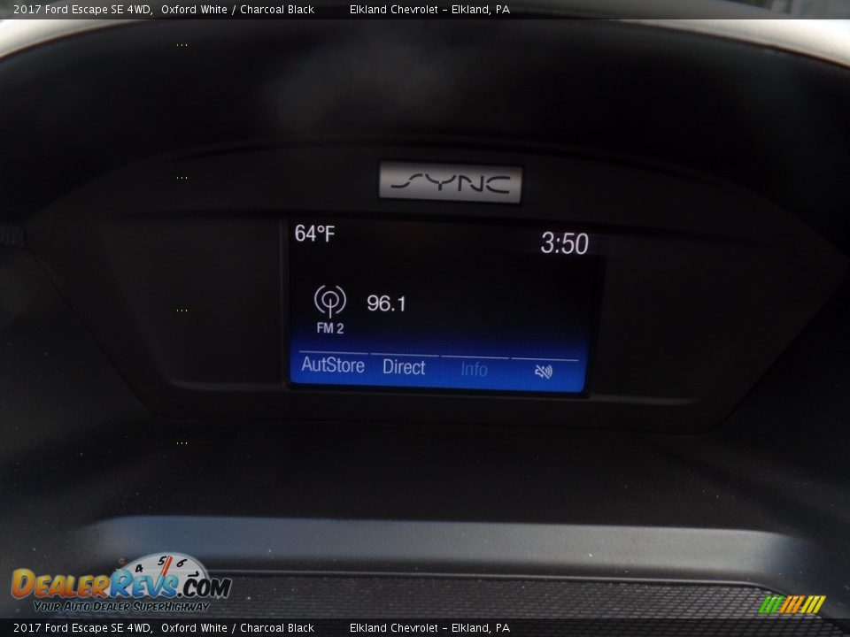 2017 Ford Escape SE 4WD Oxford White / Charcoal Black Photo #26