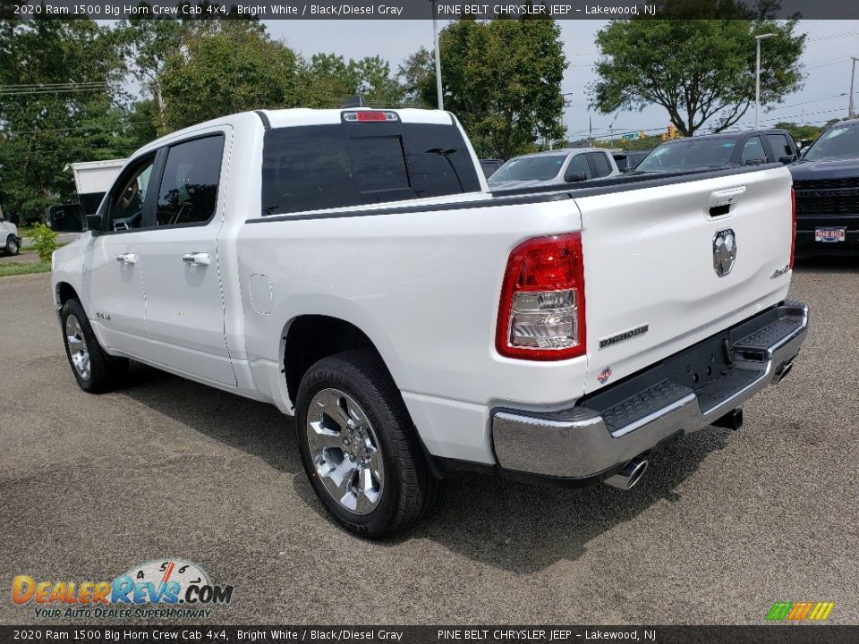 2020 Ram 1500 Big Horn Crew Cab 4x4 Bright White / Black/Diesel Gray Photo #4