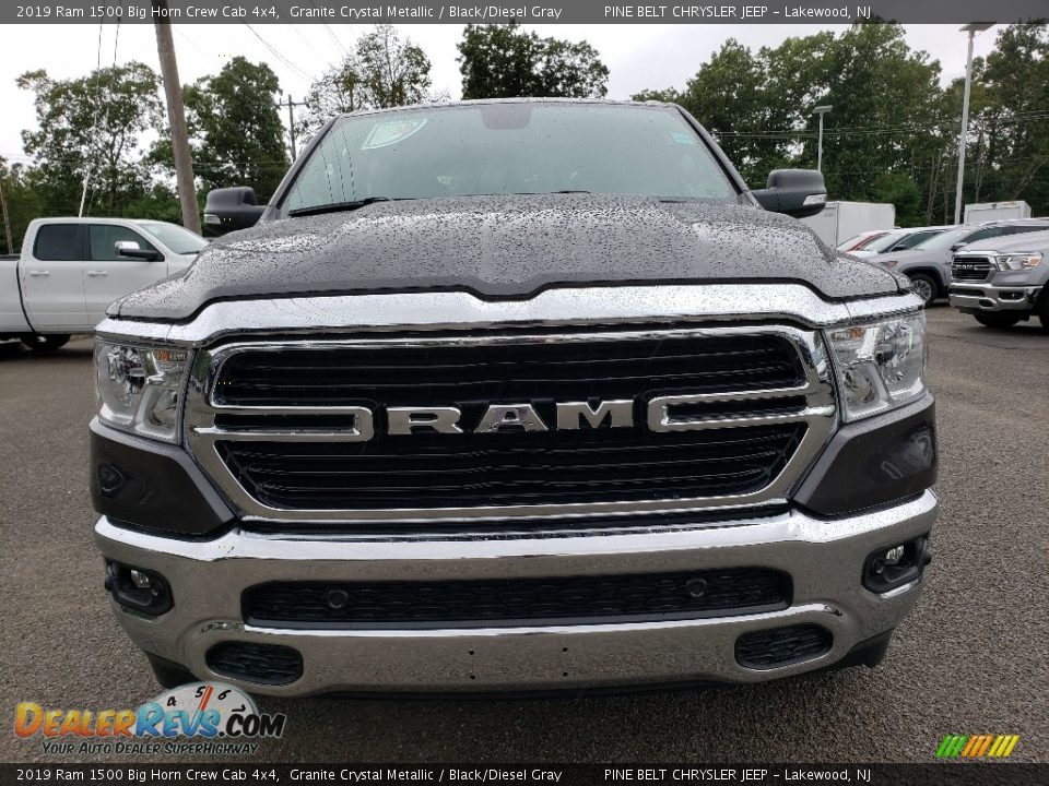 2019 Ram 1500 Big Horn Crew Cab 4x4 Granite Crystal Metallic / Black/Diesel Gray Photo #2