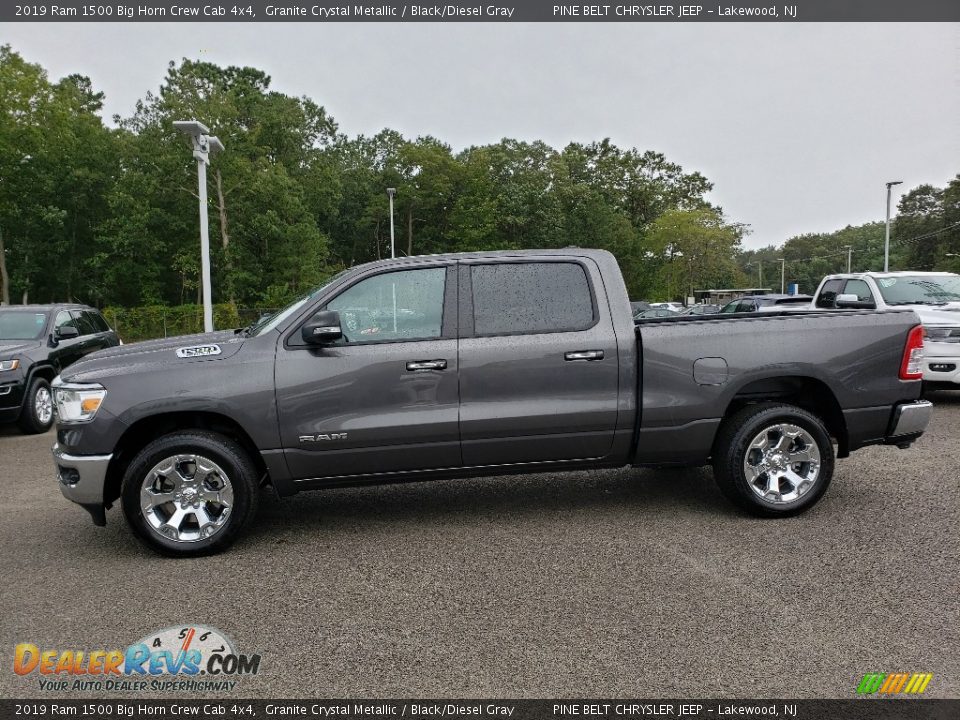 2019 Ram 1500 Big Horn Crew Cab 4x4 Granite Crystal Metallic / Black/Diesel Gray Photo #3