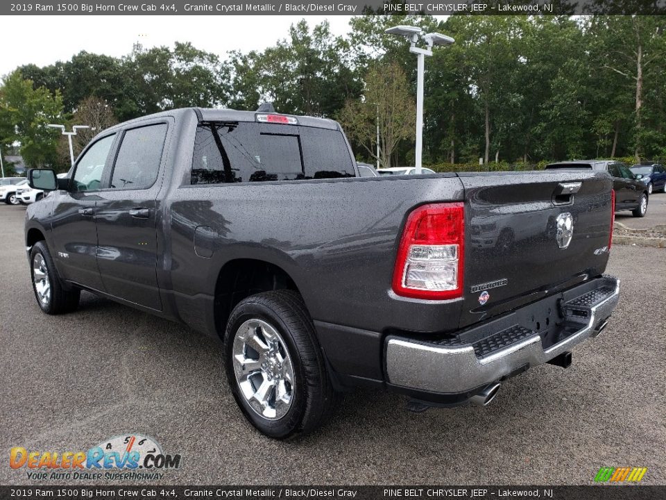 2019 Ram 1500 Big Horn Crew Cab 4x4 Granite Crystal Metallic / Black/Diesel Gray Photo #4
