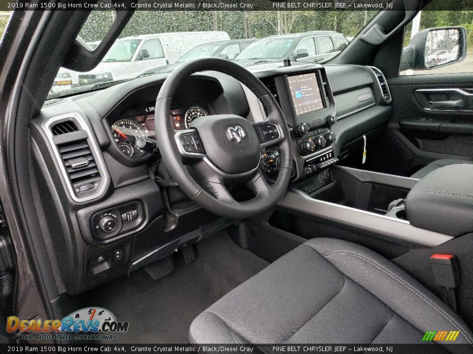 2019 Ram 1500 Big Horn Crew Cab 4x4 Granite Crystal Metallic / Black/Diesel Gray Photo #7