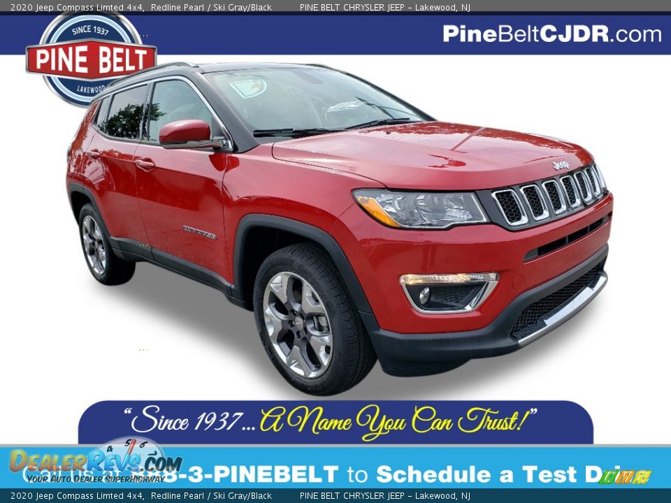 2020 Jeep Compass Limted 4x4 Redline Pearl / Ski Gray/Black Photo #1