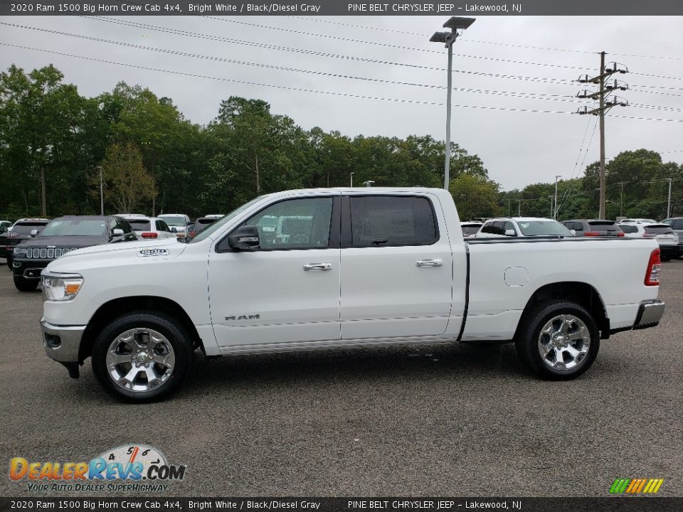 2020 Ram 1500 Big Horn Crew Cab 4x4 Bright White / Black/Diesel Gray Photo #3