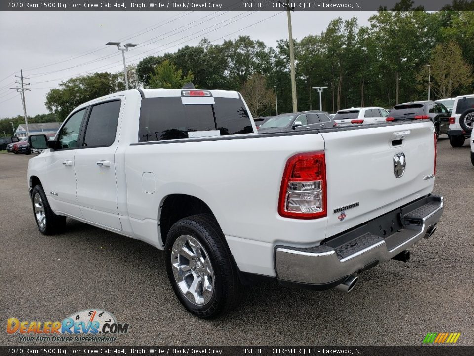 2020 Ram 1500 Big Horn Crew Cab 4x4 Bright White / Black/Diesel Gray Photo #4