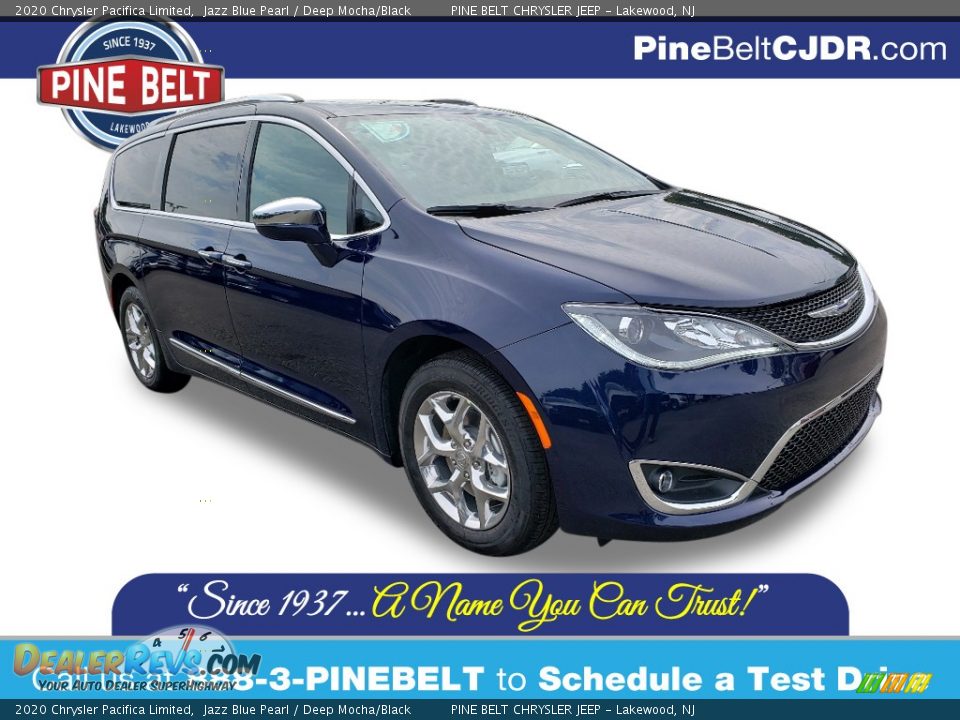 2020 Chrysler Pacifica Limited Jazz Blue Pearl / Deep Mocha/Black Photo #1