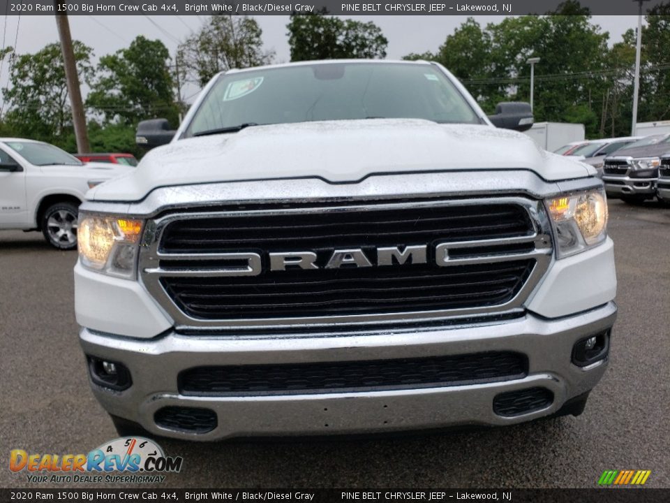 2020 Ram 1500 Big Horn Crew Cab 4x4 Bright White / Black/Diesel Gray Photo #2