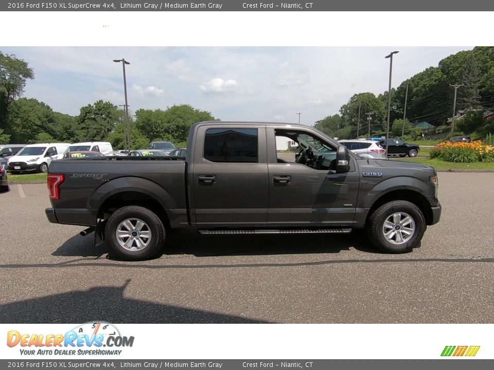 2016 Ford F150 XL SuperCrew 4x4 Lithium Gray / Medium Earth Gray Photo #8