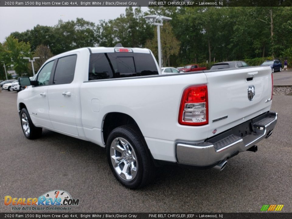 2020 Ram 1500 Big Horn Crew Cab 4x4 Bright White / Black/Diesel Gray Photo #4