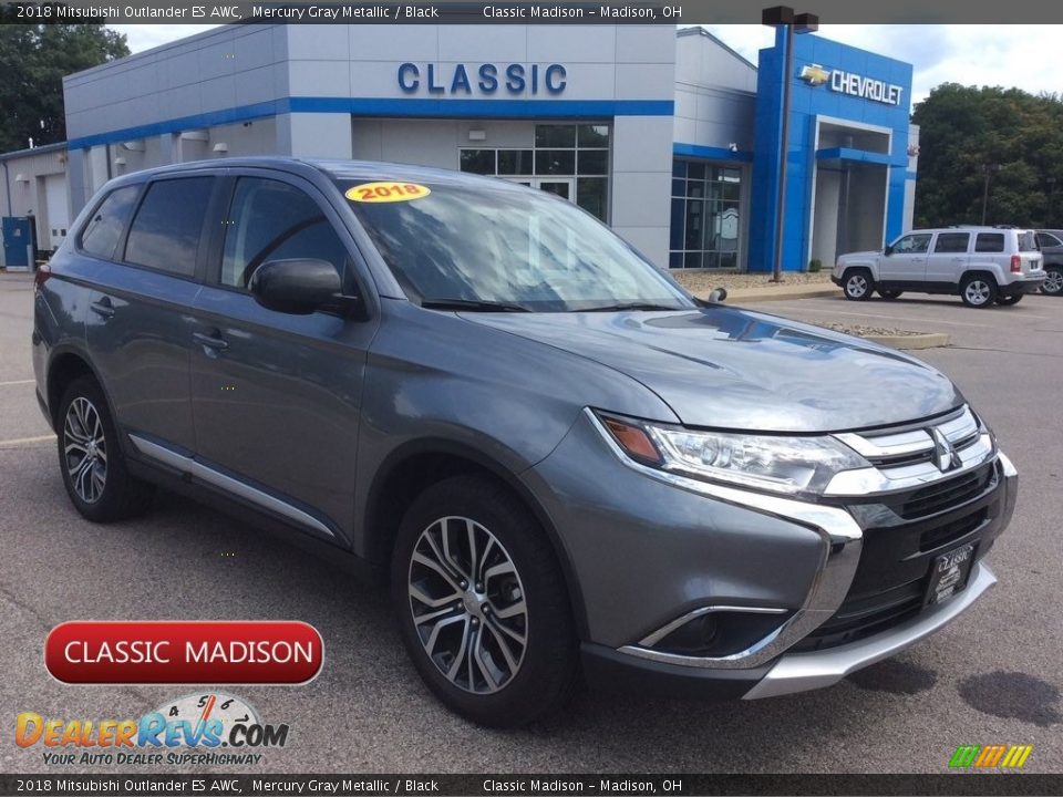 2018 Mitsubishi Outlander ES AWC Mercury Gray Metallic / Black Photo #1