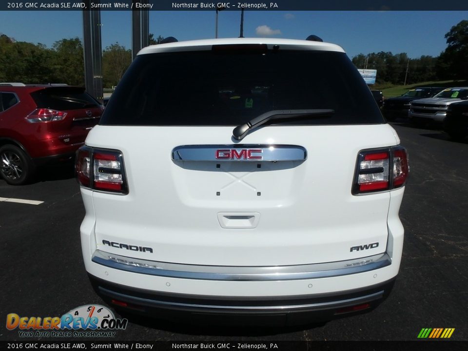 2016 GMC Acadia SLE AWD Summit White / Ebony Photo #10