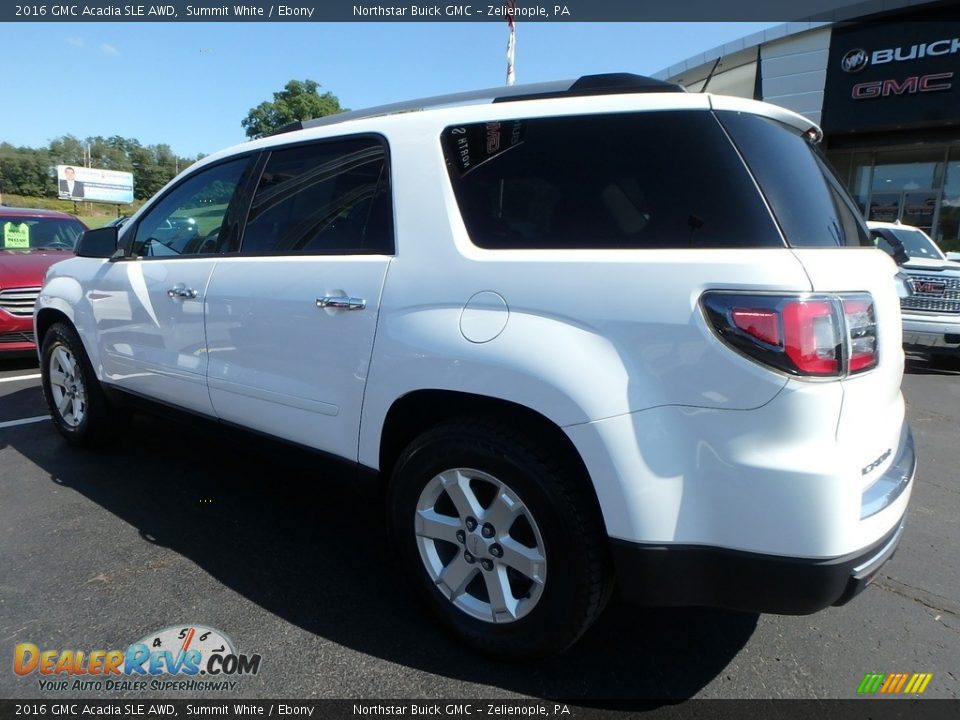 2016 GMC Acadia SLE AWD Summit White / Ebony Photo #13