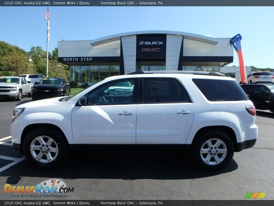 2016 GMC Acadia SLE AWD Summit White / Ebony Photo #14